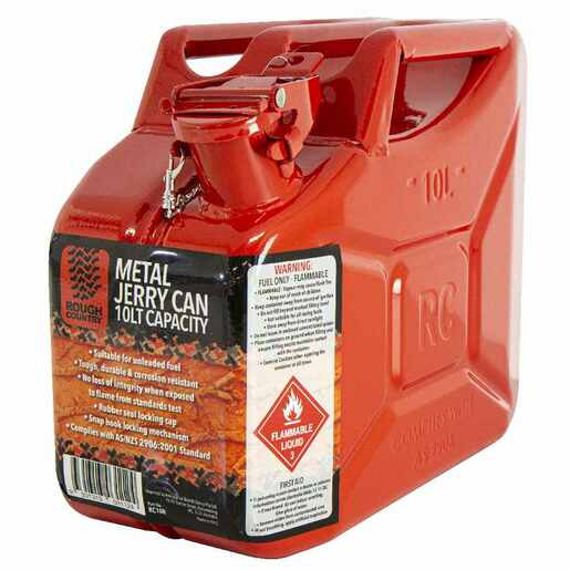 Rough Country Metal Jerry Can Red 10L Capacity - RC10R