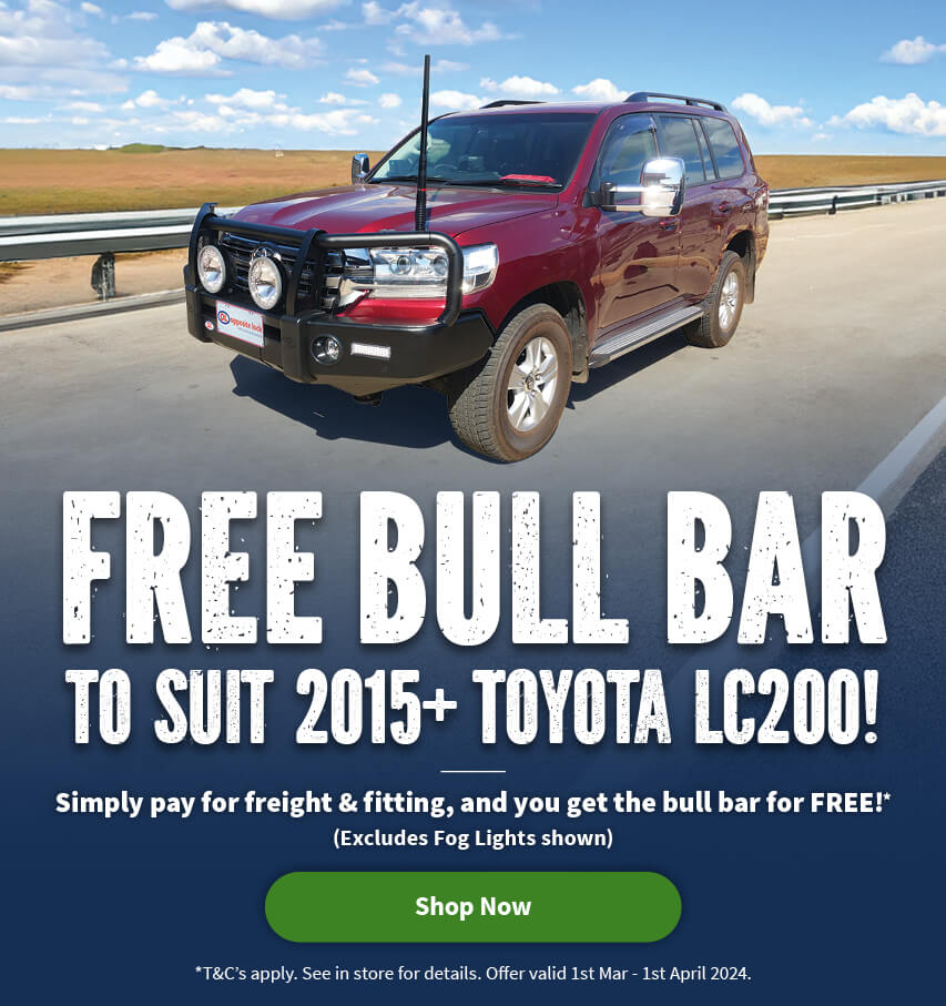 FREE BULL BAR TO SUIT 2015+ TOYOTA LC200 Mob