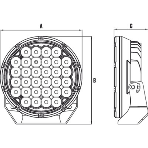 RoadVision 9" Led Driving Light Set DLW Series  - RDLW1900S