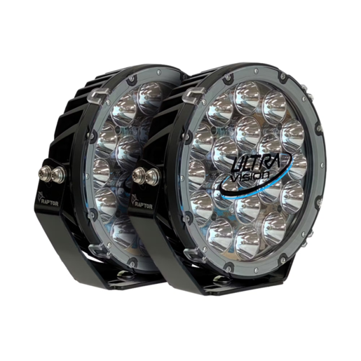 Ultra Vision Raptor 9" LED Driving Light 120W Pair