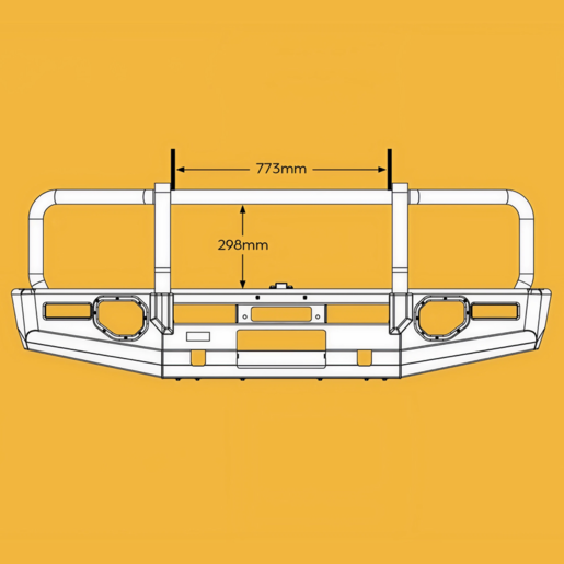 OXLEY Bull Bar to Suit Toyota LC70 Single-Cab