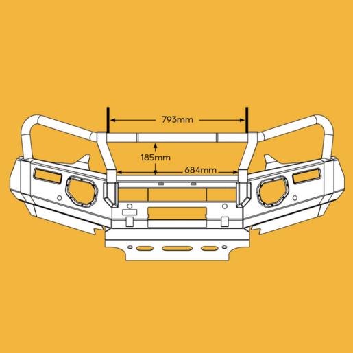 OXLEY Bull Bar Kit To Suit Isuzu D-MAX
