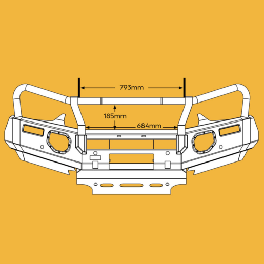 OXLEY Bull Bar Kit To Suit Isuzu D-MAX