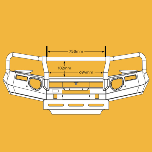 OXLEY Bull Bar Kit To Suit Toyota Hilux