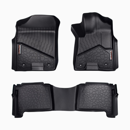 Bedrock Front & Rear Moulded Floor Liners to Suit Nissan Patrol - BRN004FR