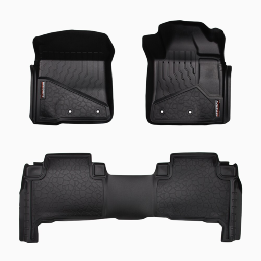 Bedrock Front & Rear Moulded Floor Liners to Suit Toyota Landcruiser - BRT006FR