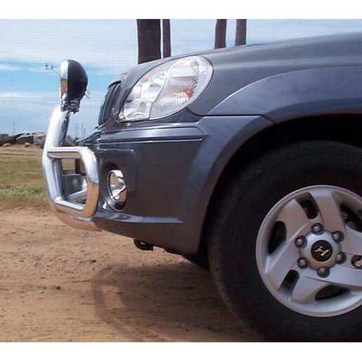 East Coast Bull Bars Midi Tube 76mm - ADR Compliant Silver Ripple - MHU46SYC