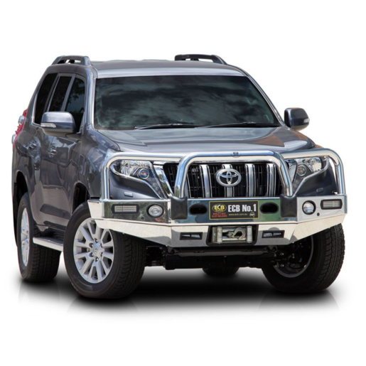 ECB Winch Bullbar w/ Bumper Lights To Suit Toyota Prado - EAT162SYP