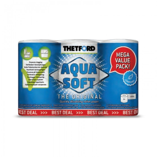 Thetford Aqua Soft Toilet Rolls 6 Pack - T202241