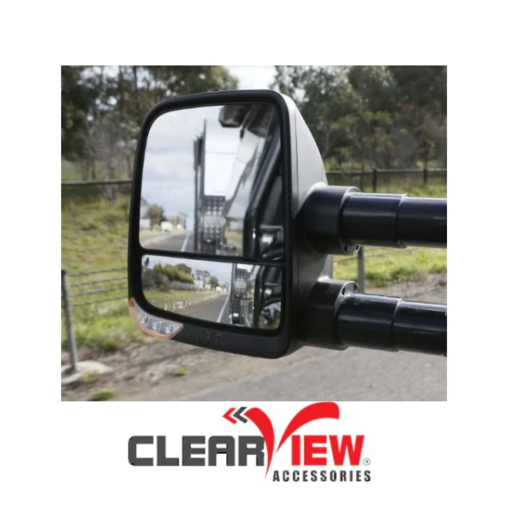 Clearview Next Gen Towing Mirrors Black - CVNG-TL-200S-FEB