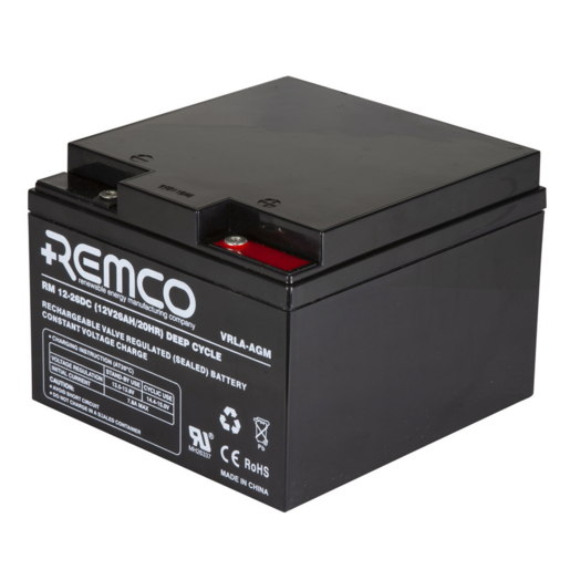 Remco 12V 25.7Ah AGM Deep Cycle Battery - RM12-26DC