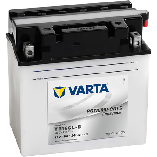 Varta Powersports Freshpack Battery - YB16CL-B