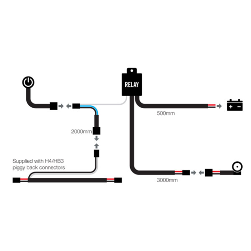 Roadvision Wiring Harness Kit Gen2 to Suit Bar Lights - RBWK