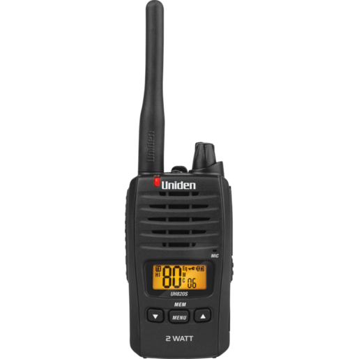 Uniden 80 Channels 2 Watt UHF Handheld Radio - UH820S-2