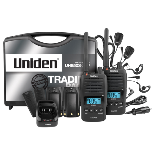 Uniden 5 Watt UHF Waterproof CB Handheld Tradies Pack - UH850S-2TP