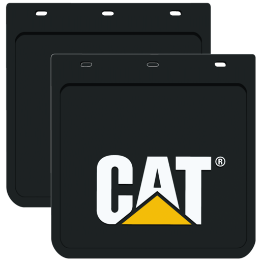 Caterpillar Heavy Duty Mud Flaps Black 28cm x 28cm - MDCATB