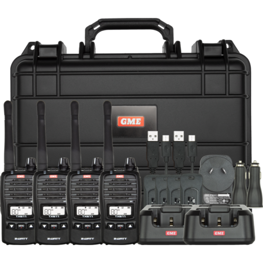 GME 2 Watt UHF CB Handheld Radio Quad Pack - TX677QP