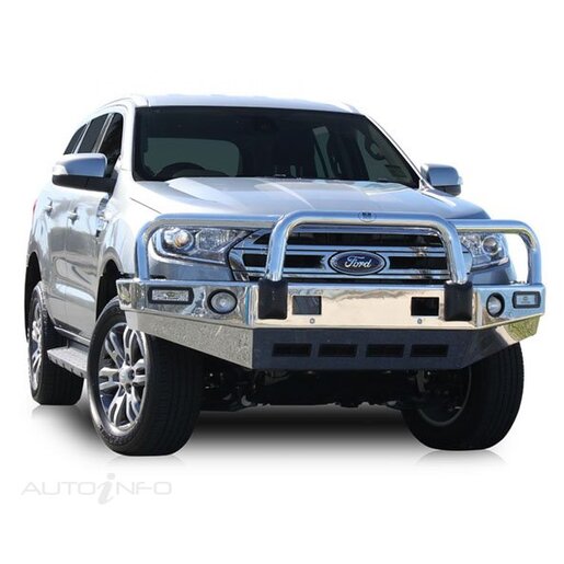 East Coast Bull Bars Big Tube  Bullbar Bar - With ECB bumper lights - ADR Compliant Silver Hammertone - EAF164SYZ