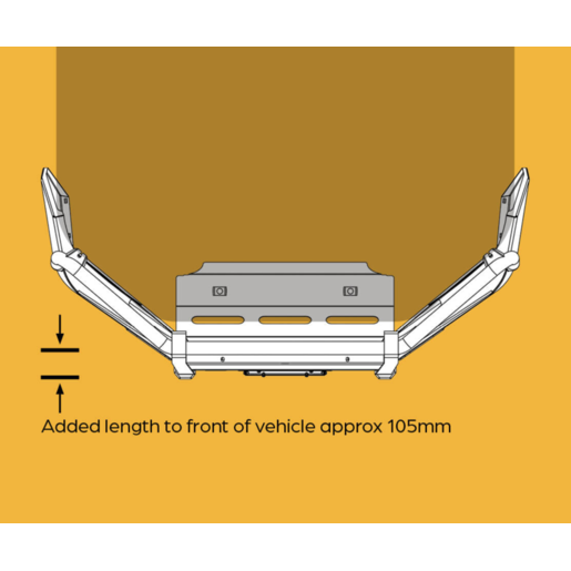 OXLEY Bull Bar Kit To Suit Toyota Hilux - FT23TH20V1K