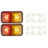 Roadvision LED Marker Lights Adhesive 2 Pack Red/Amber - BR7AR2S