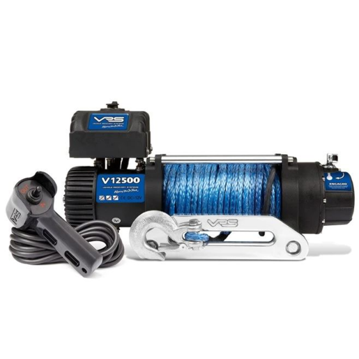 VRS Vehicle Winch 1500lbs Synthetic Rope - V12500S