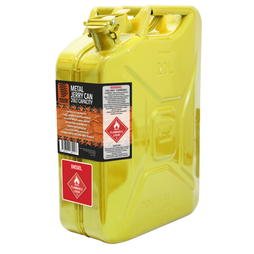Rough Country 20L Metal Jerry Can Yellow - RC20Y, RoughCountry, Brands, Opposite Lock Category