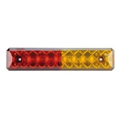 BR201AR LED REAR COMBO LAMP 10-30V STOP/TAIL/IND 204X40MM