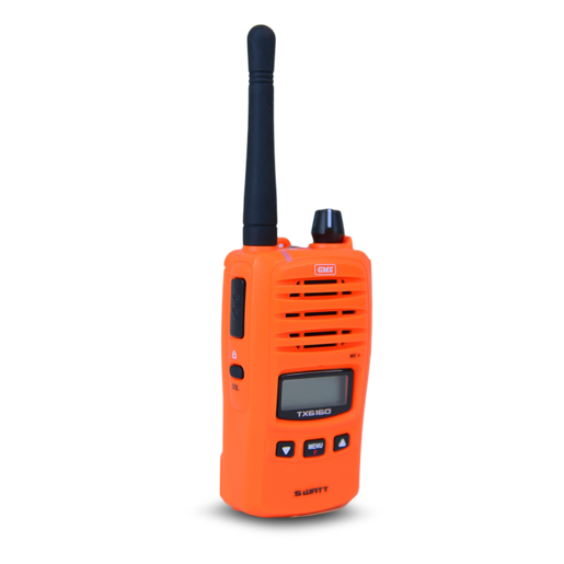 GME 5/1 Watt IP67 UHF CB Handheld Radio Blaze Orange - TX6160XO