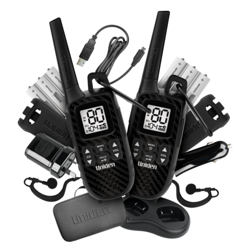 Uniden UHF 2 Watt UHF Handheld Adventure 2-Way Radio Deluxe Pack - UH620-2DLX